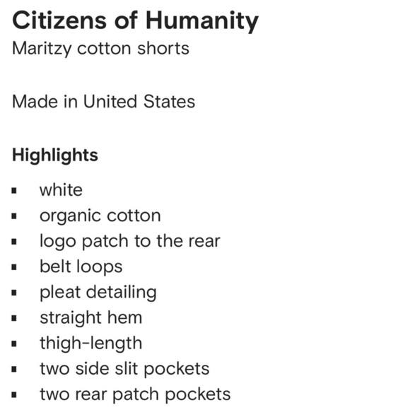 Citizens of Humanity Maritzy Shorts Size 28 NWT - Picture 4 of 14